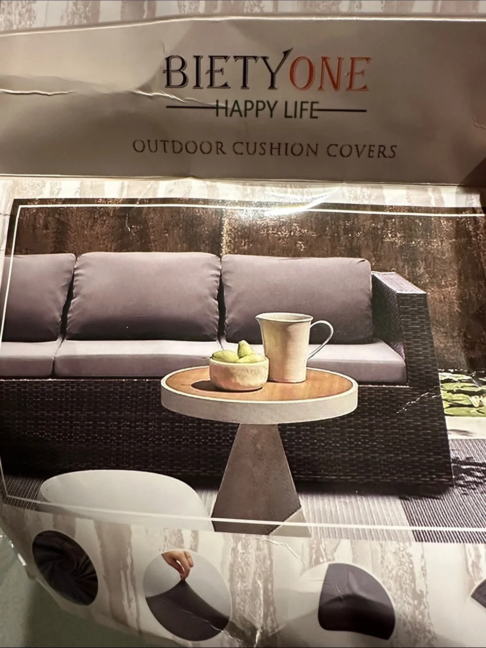 Outdoor Cushion Covers - Gray